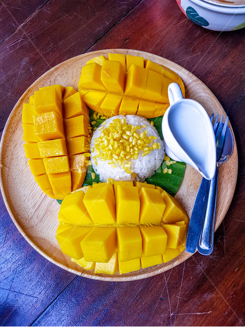 태국망고밥디저트,food,음식,fruit,디저트,망고밥,태국음식