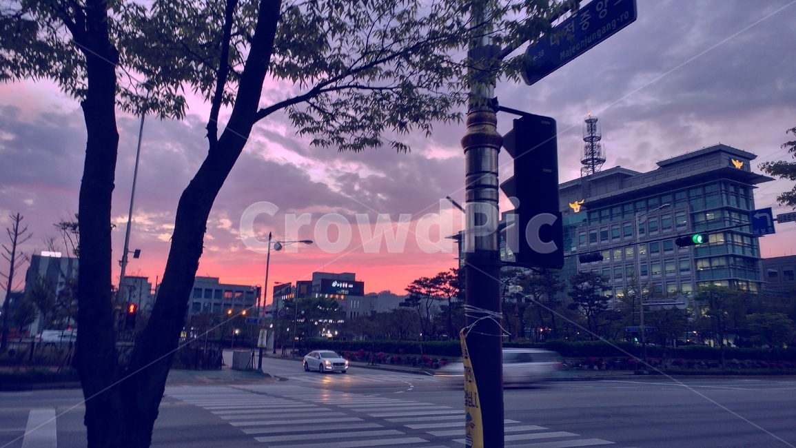노을,석양,풍경,하늘,보랏빛하늘,야경,밤,풍경,nightscape,night,landscape,도시,city,한국도시풍경,한국도시경관,korea cityscape,road,도로,asphalt,아스팔트