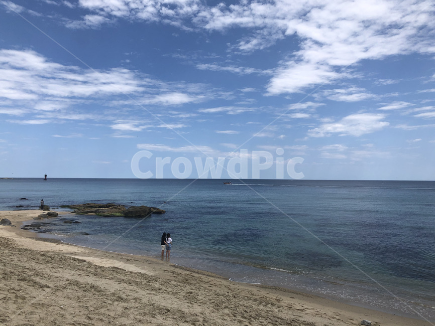 해변,강문해변,강원도,강릉,여름,7월,여름바다,구름,흐린날,먹구름,연인,바다,ocean