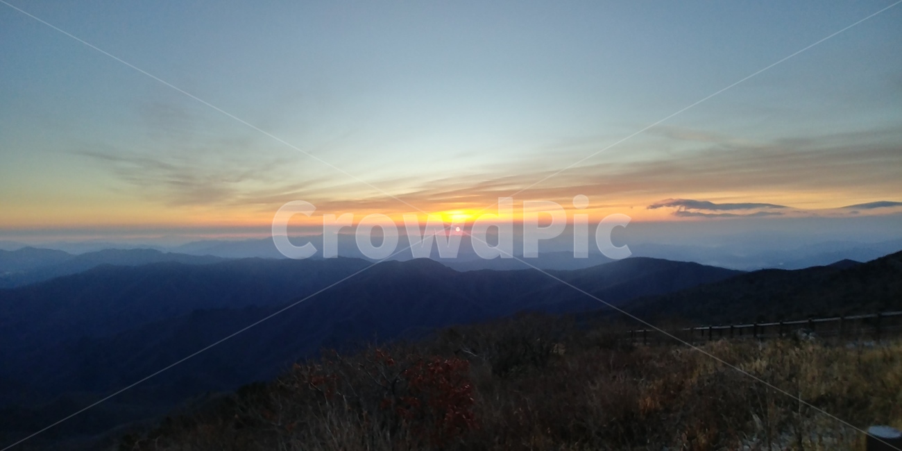 일출,산,해돋이,새벽,아침
