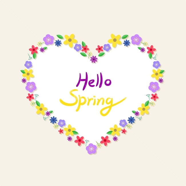 하트,꽃,잎,식물,봄,팝업,이벤트,쇼핑,프레임,봄,계절,spring,season,그래픽,일러스트레이션,graphic,illustration,캘리그라피,손글씨,calligraphy