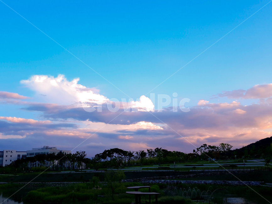 하늘,구름,저녁,풍경,여름,파랑,자연,풍경,nature,landscape,outdoors,옥외,weather,날씨,cumulus,적운,cloud,sky