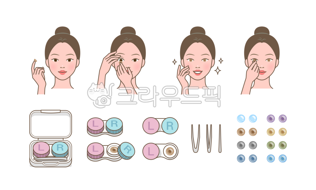 콘택트, 컬러, 투명, 렌즈, 색깔, 사진,이미지,일러스트,캘리그라피 - 따뜻한햇살작가