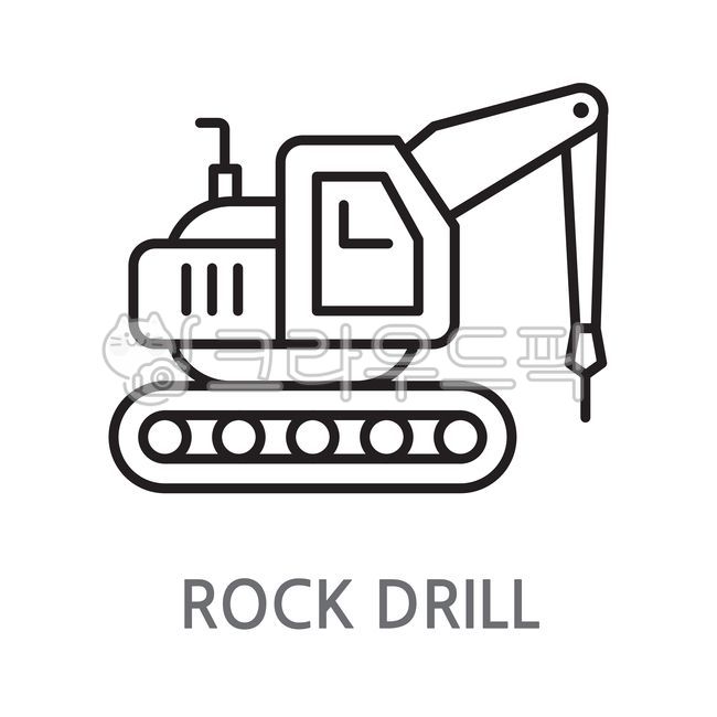rockdrill,중장비,드릴링카,파쇄기,록드릴,건설,뿌레카,파괴함마,건설크레인,심벌마크,심벌,로고,시추