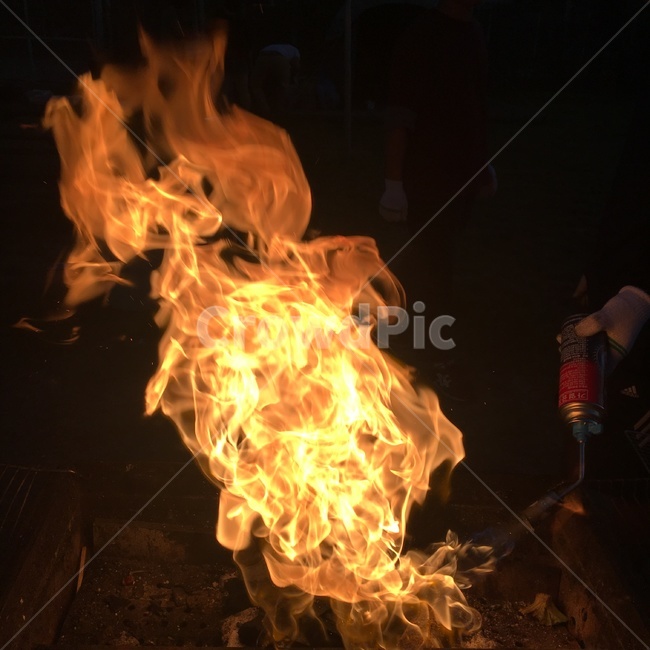 캠핑,불,캠프파이어,고기,삼겹살