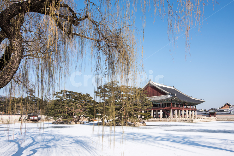 경복궁,궁전,전통,궁궐,한옥,누각,눈,풍경,경치,한국전통,아시아,한국,동양,겨울,고전,고궁,한국문화,한국명소,한국관광지,관광지,건축물,서울,경회루,설경,실외,명소,문화,고건축,건축,역사,문화유산,전경,나무,연못,버드나무,단청,단아한,기와,지붕,고풍,동계,겨울,계절,winter,season,한국전통,한국문화,korean traditional,korean culture,랜드마크,landmark,tourist attraction,한국랜드마크,한국관광지,한국명소,korea landmark,korea tourist attraction,건축물,건물외관,exterior,building,structure,architecture,construction