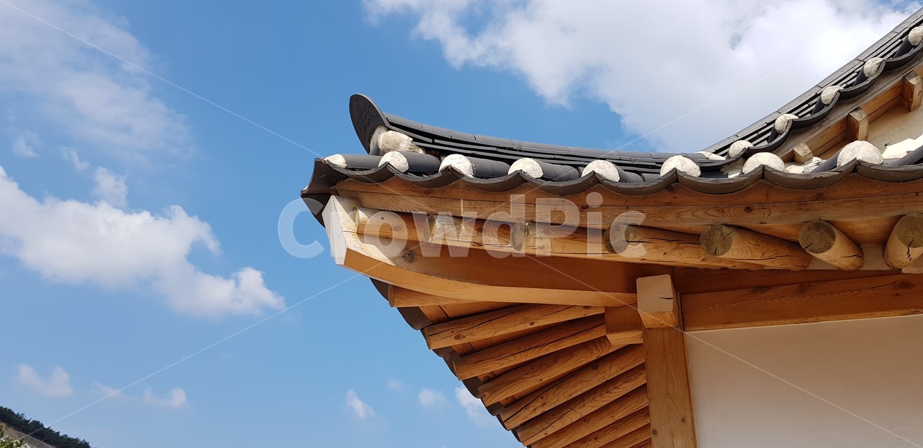 한옥,한국,한국적,하늘,푸른하늘,동양,날씨,기와,지붕,한국전통,한국문화,korean traditional,korean culture,건축물,건물외관,exterior,building,structure,architecture,construction