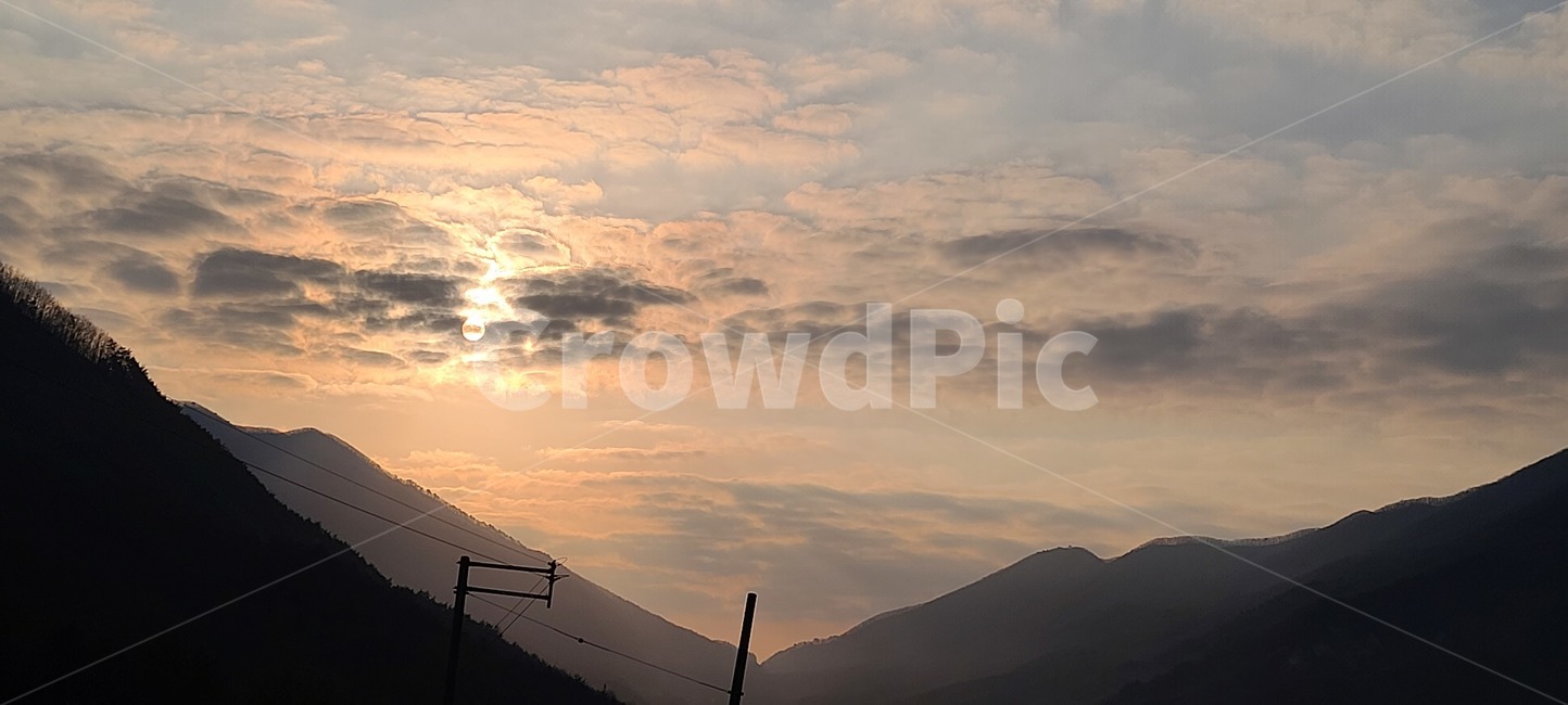 nature,풍경,구름,산,자연,하늘,일출