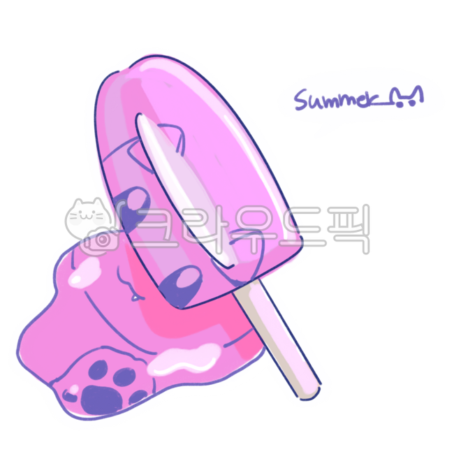 cat,summer,summer dessert,ice cream,cute dessert,cute,strawberry ice cream,strawberry cat,bar ice cream,hard,melted hard,melted ice cream,summer snack,dessert,cool,city pop,cat illustration