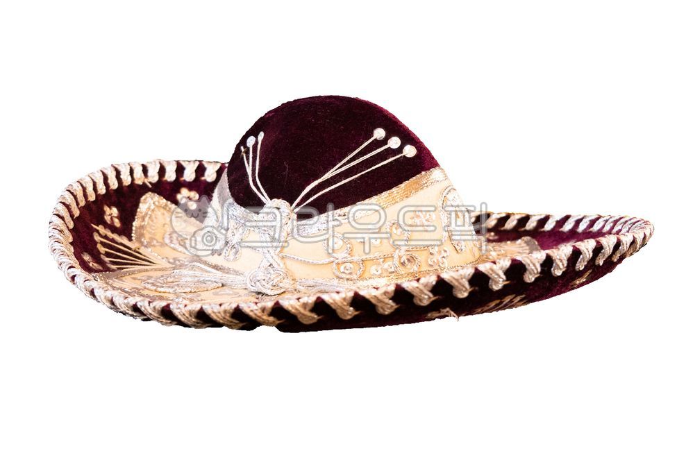 멕시코,멕시칸,전통의상,전통모자,의류,모자,화려한,누끼