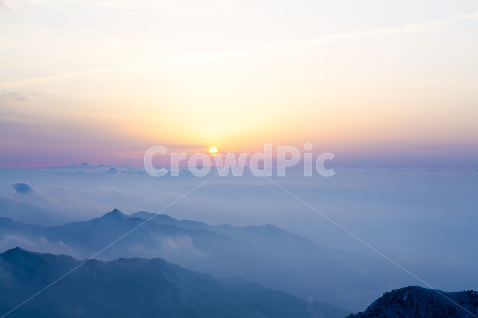 운해,일몰,석양,자연,한국의미,자연,풍경,nature,landscape,outdoors,옥외,mountain,산,mountain range,산맥