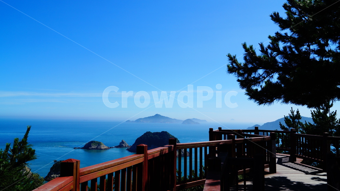 바다,풍경,섬,자연,전망대,자연,풍경,nature,landscape,railing,난간,banister,handrail