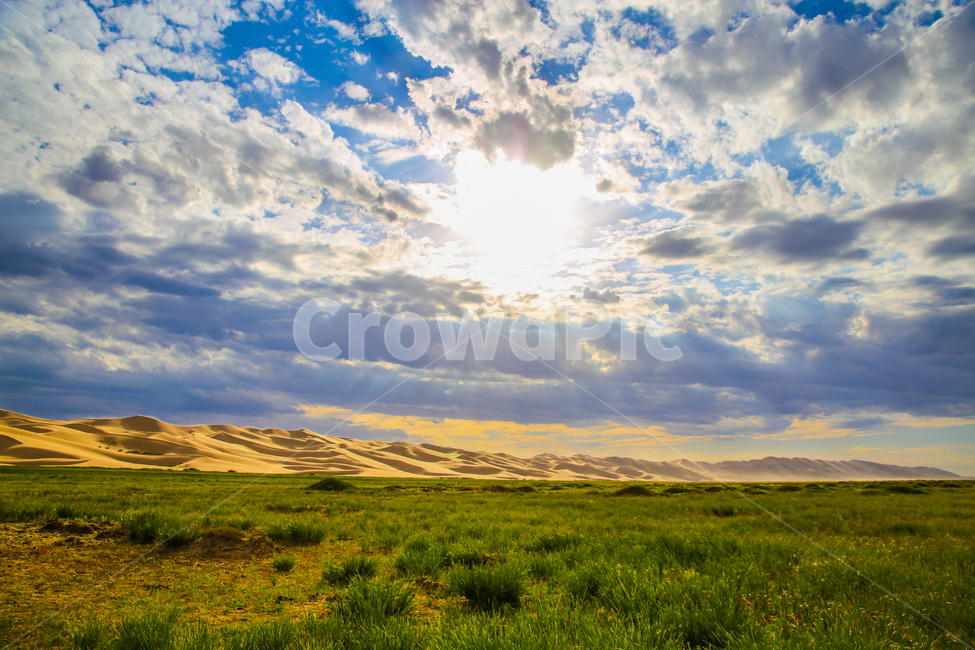 구름,태양,고비사막,몽골,초원,풍경,자연,풍경,nature,landscape,outdoors,옥외,grassland,목초지,field,들