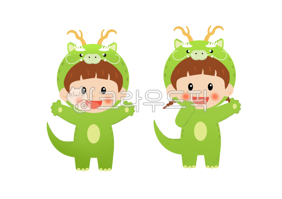 어린이캐릭터,용띠,용캐릭터,친구,어린이집자료,귀여운일러스트,녹색,여아,남아,유치원