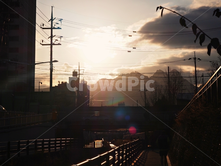 서울,창동,중랑천,풍경,노을,도시,풍경,city,landscape,light,빛,flare,플레어,road,도로