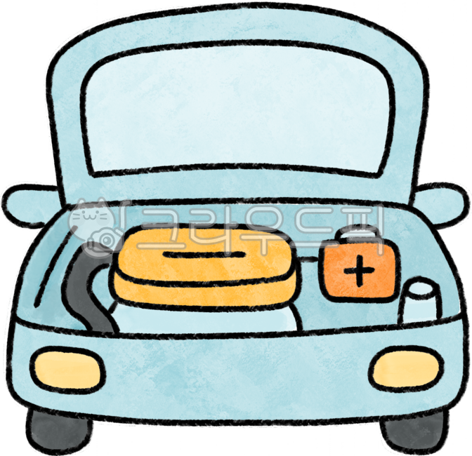자동차,파랑,귀여운,단순한,자동차앞면,파스텔톤,자동차손그림,자동차라이트,자동차스티커,자동차보닛,자동차엔진,자동차앞내부