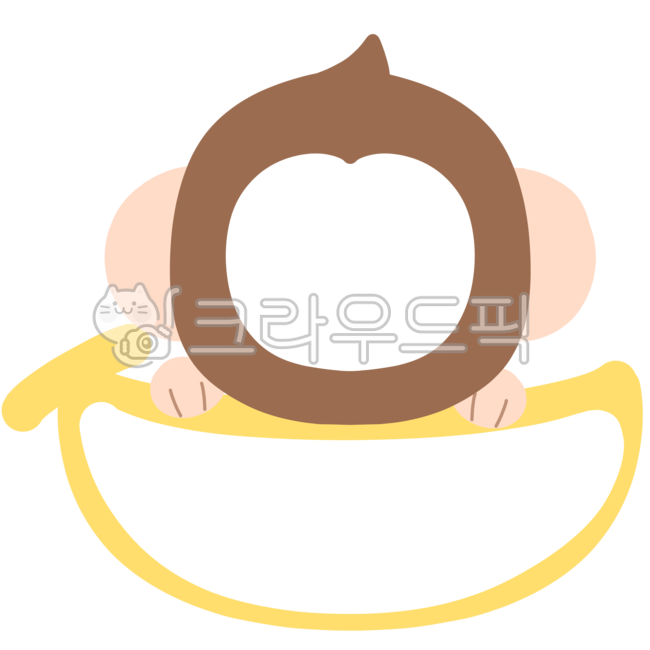 원숭이,바나나,이름표,어린이집,유치원,환경구성,새학기,신학기,원숭이띠,명찰,라벨지,네임텍,얼굴합성도안