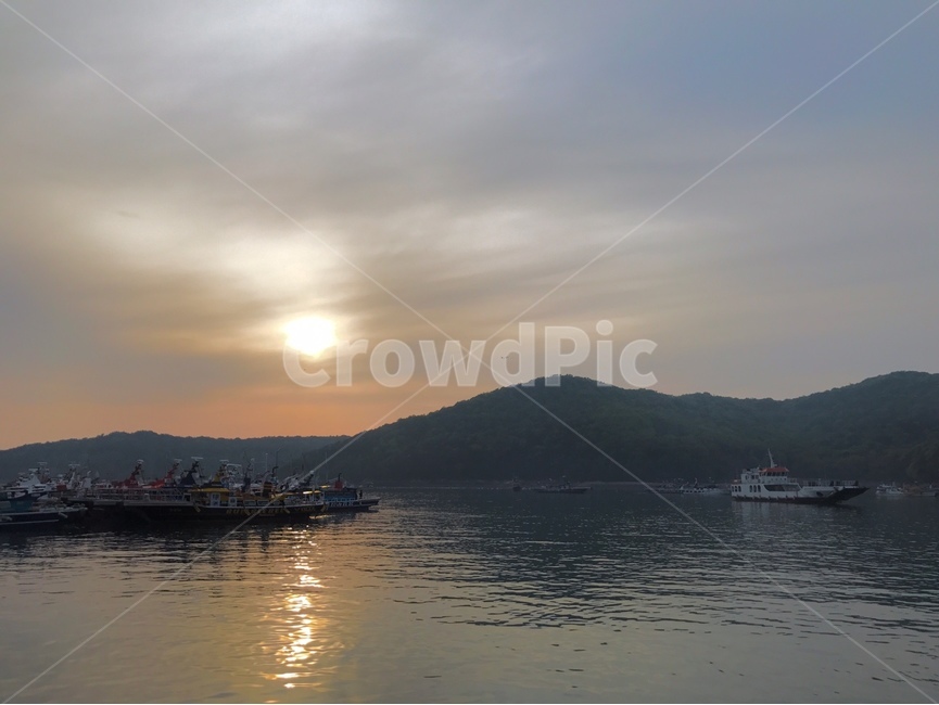 항구,배,바다,boat,석양,sea,harbor