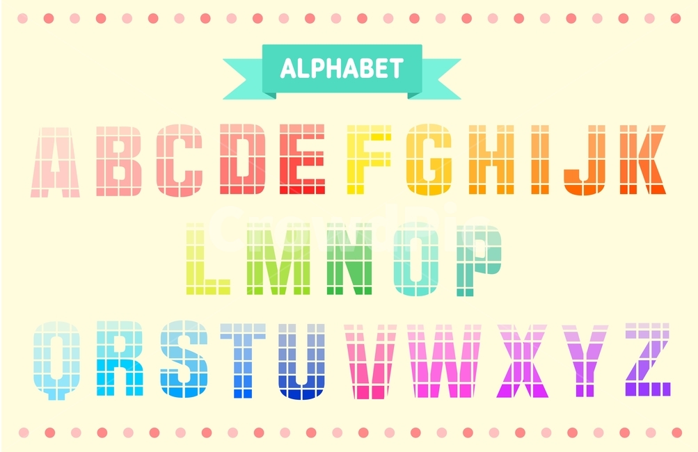 영어,알파벳,격자,그라데이션,무지개,패턴,폰트,글자디자인,그래픽,일러스트레이션,graphic,illustration