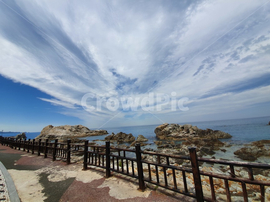 산,하늘,바다,동해,절경,탁트인,풍경,멋진,파란하늘,푸른하늘