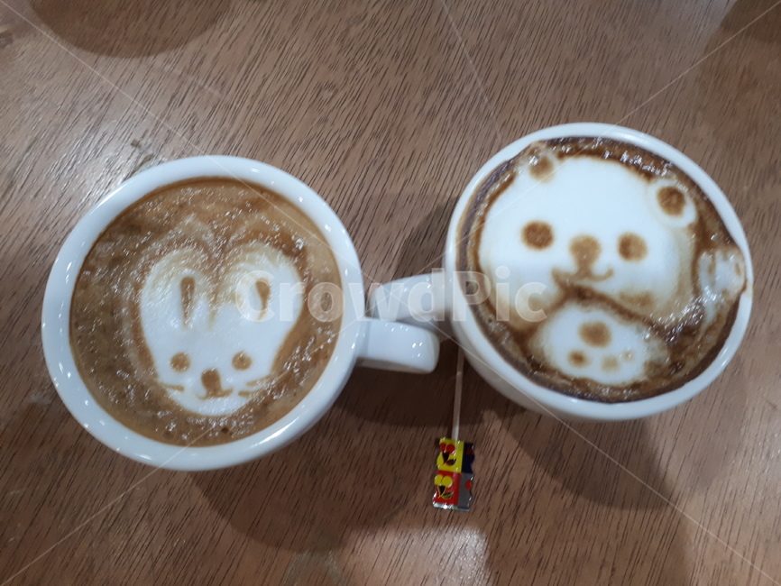 라떼아트,라떼,커피,귀여움,동물