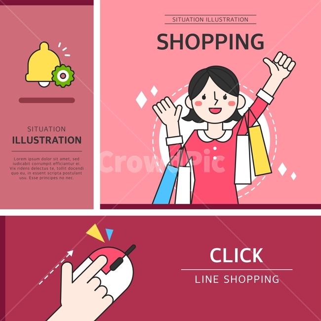 여자,쇼핑백,마우스,쇼핑,아이콘,플랫디자인,일러스트,쇼핑,shopping,그래픽,일러스트레이션,graphic,illustration