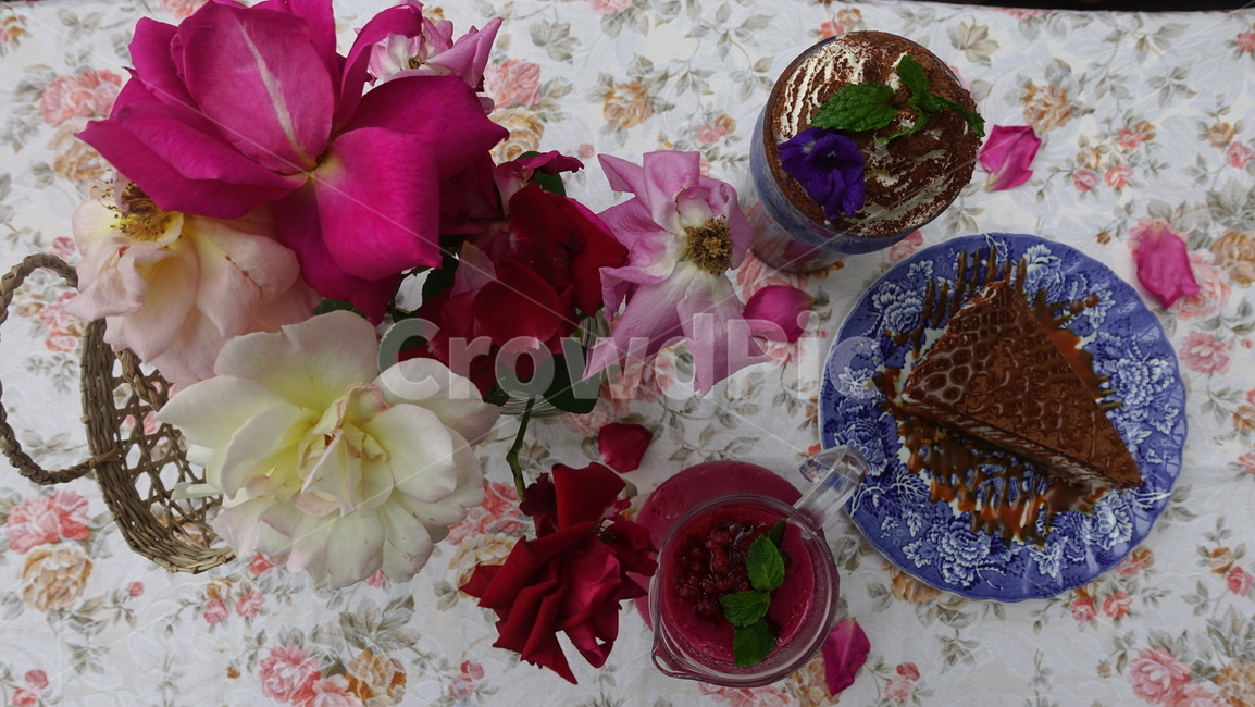 케이크,쥬스,food,음식,장미,rose,분홍,스무디