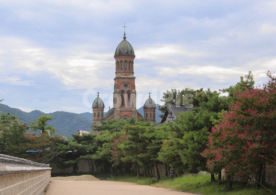건물,종교,성당,전주,전동성당,랜드마크,landmark,한국명소,korealandmark,한국,전라도,background,사람없음,배경