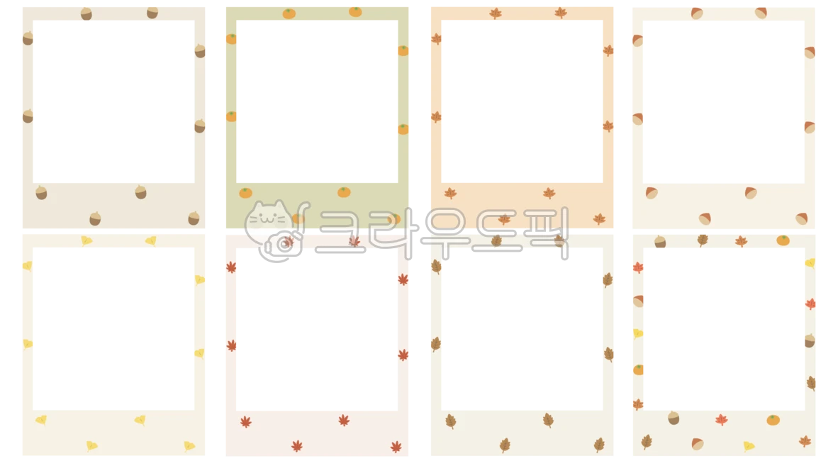 Photo frame, polaroid, autumn, fallen leaves, maple leaves - Authentic ...