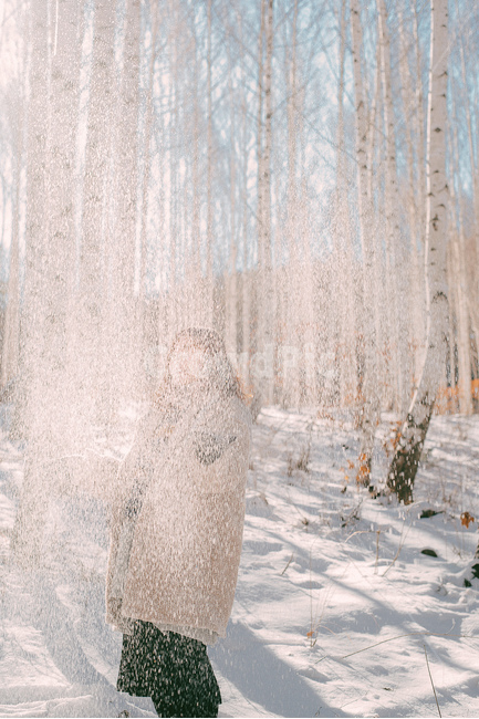 자작나무숲,자작나무,자연,풍경,겨울,눈,여행,힐링,healing,travel,옆모습,빛,그림자,자연광,겨울,계절,winter,season,사람,인물,인간,human,person,여성,여자,woman,female,lady