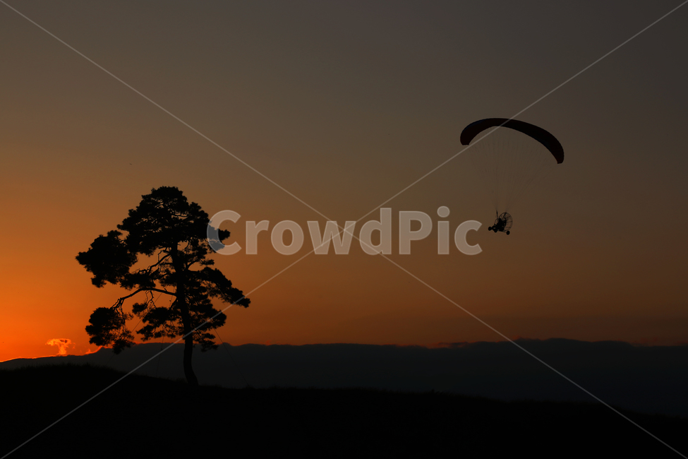 Cheongju night view,pine tree,Rice wine,paragliding,Jeongbuk Toseong,outcast tree,sunset,Chungcheong bukdo