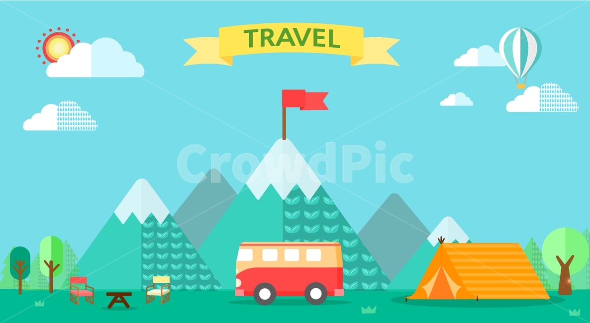 캠핑,텐트,산,자연,여행,아이콘,플랫디자인,일러스트,여행,휴가,traveling,vacation,trip,그래픽,일러스트레이션,graphic,illustration