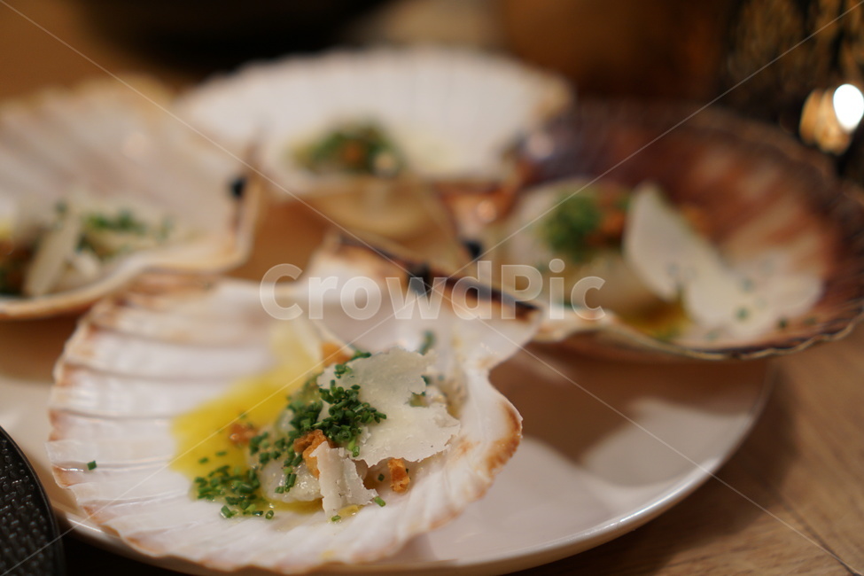 가리비,조개,음식,프랑스음식,가리비구이,조개구이,양식,이태리음식,서양식,맛있는,scallop