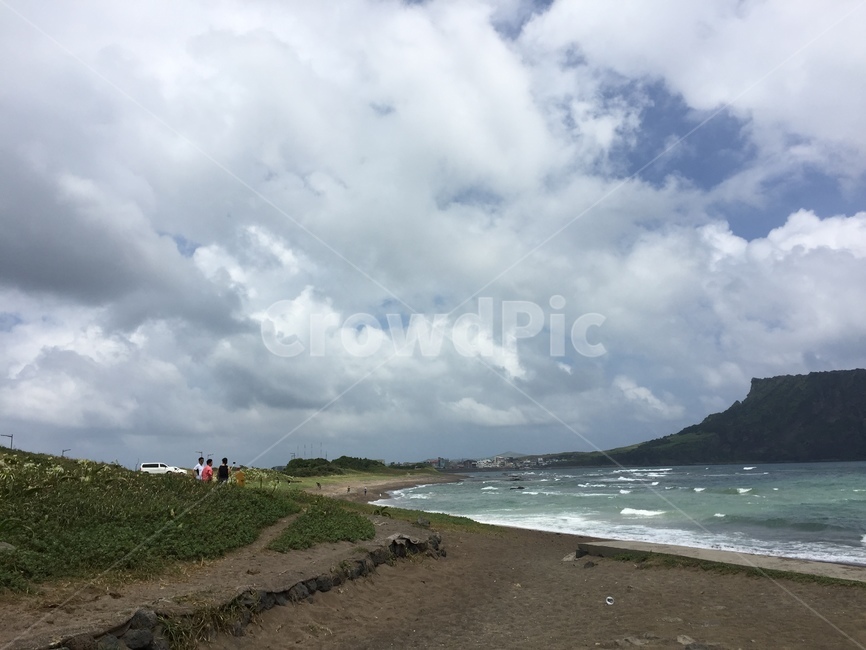 바다,성산일출봉,제주도,자연,땅,해안선,대양