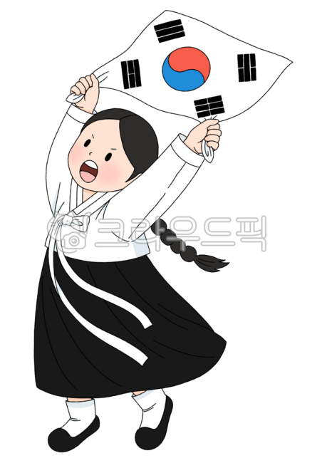 Samiljeol,Manse,Manse Movement,Taegeukgi,Independence,National Day,Liberation Day,Patriotism,Hanbok,Girl,Resistance,Republic of Korea,History,March 1st,August 15th
