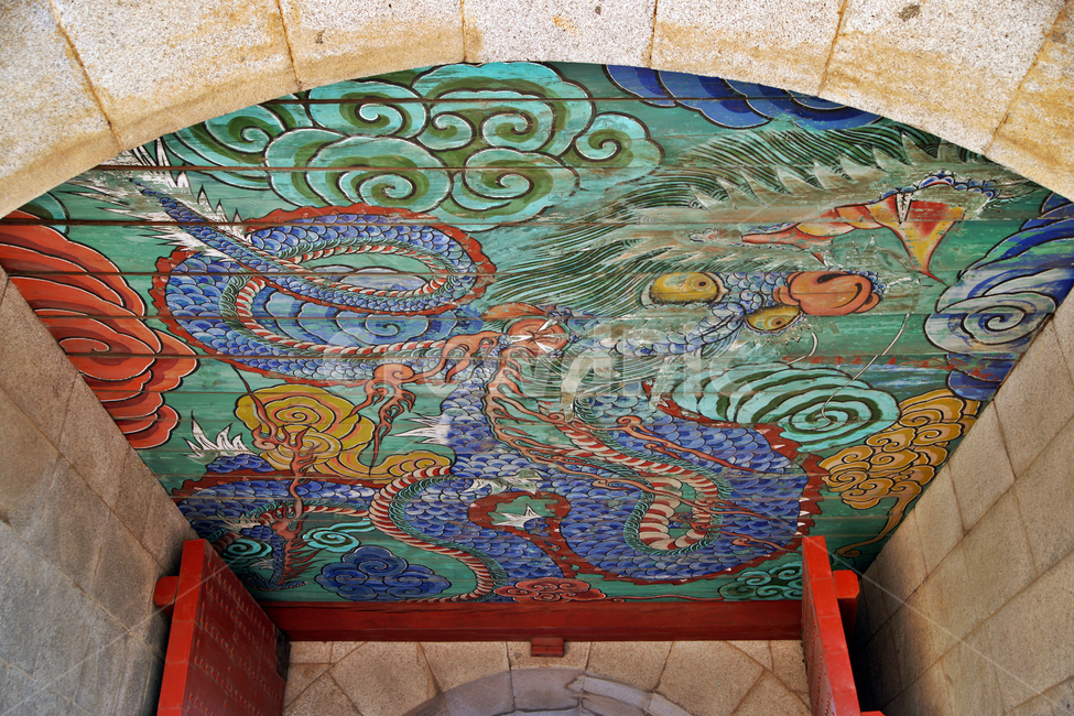 천정벽화,창룡문,동쪽문,좌청룡,용,동쪽,한국전통,한국문화,korean traditional,korean culture,건축물,건물외관,exterior,building,structure,architecture,construction