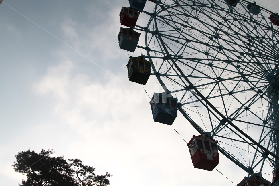관람열차,놀이공원,월미도,하늘,광각,놀이공원,놀이동산,놀이터,amusement park,playground