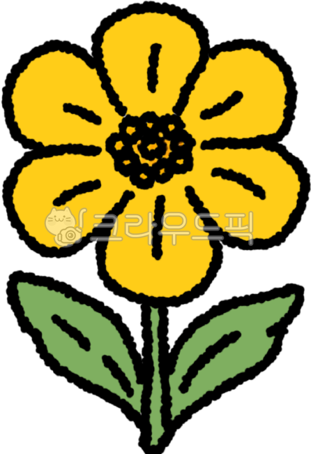 여름,여름꽃,식물,꽃,금잔화,금영화,가자니아,노란꽃,스티커,데코레이션,꾸미기,여름장식