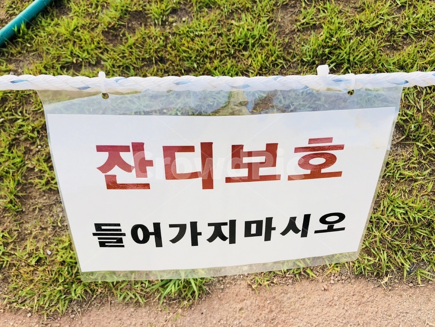 안내,경고,잔디보호,알림,잔디
