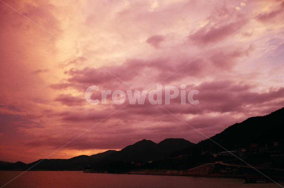 남해,바다,하늘,노을,저녁,자연,풍경,nature,landscape,outdoors,옥외