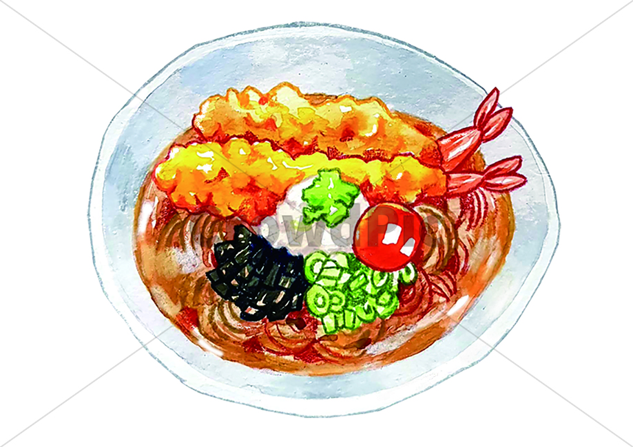 음식,메밀국수,수채화,그림,일러스트,튀김,food,식당,일식,요리,메밀,국수,소바,일식,일본음식,일본요리,Japanese food,Japanese dishes,Japanese meal,Japanese cook,그래픽,일러스트레이션,graphic,illustration