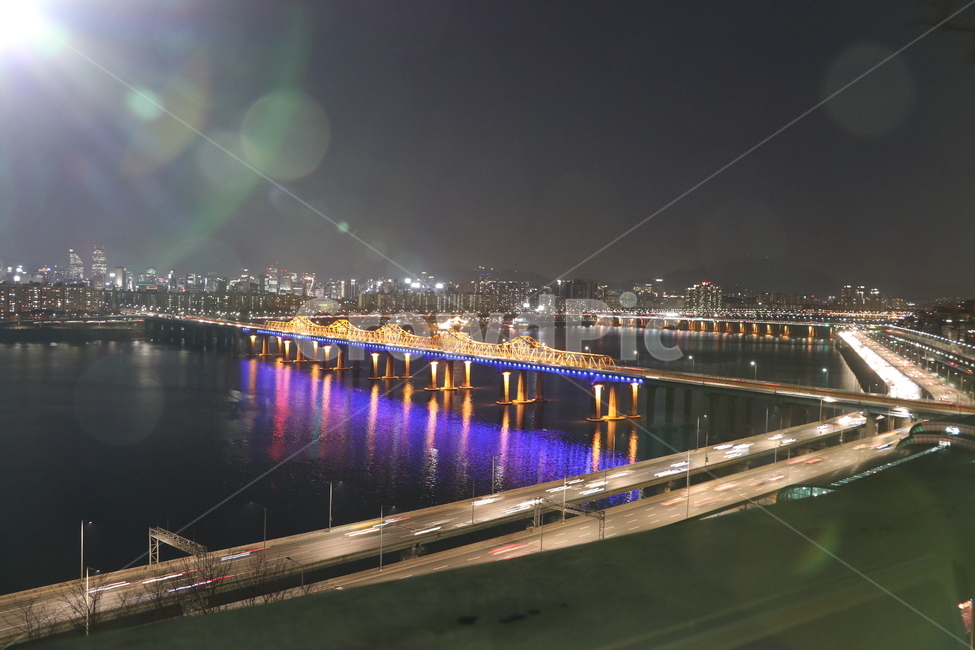 한강,동호대교,서울야경,한국야경,야경,조명
