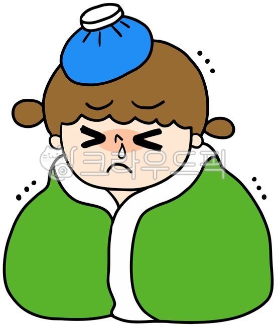 오한,고열,고뿔,환자,병원,추위,이불,질병,코로나,두통,열,감기,예방접종,인플루엔자,예방