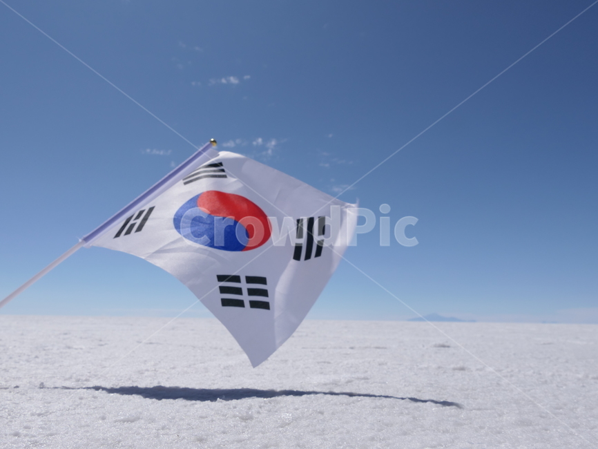 태극기,한국,한국국기,국기,남미,우유니,uyuni