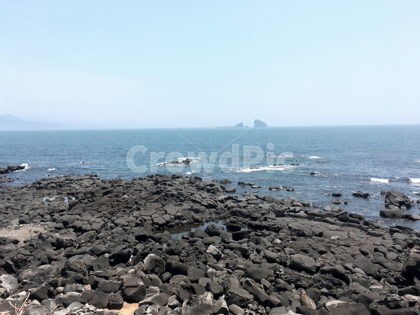 제주도,바다,현무암,풍경,협재
