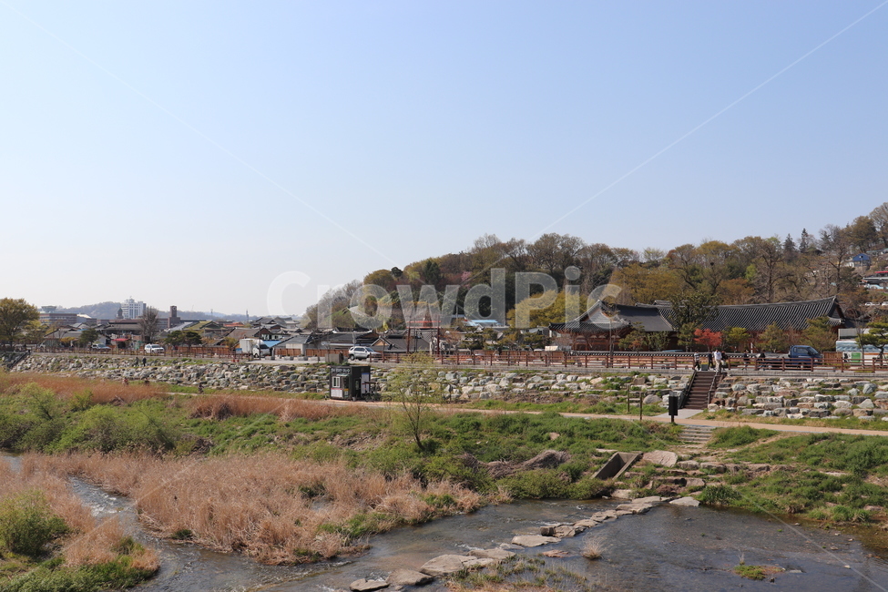 전주,전주한옥마을,봄,전통한옥,대한민국