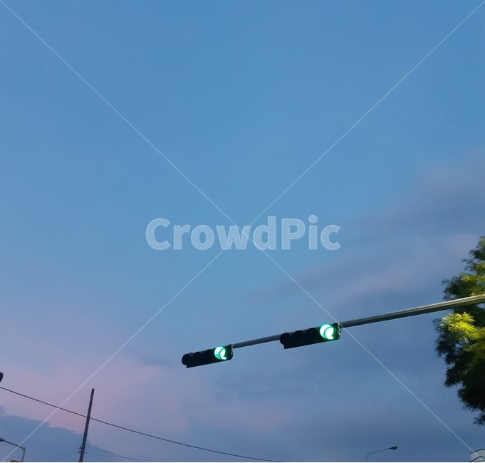 빛,light,하늘,신호등,나무,sky,tree,구름,cloud