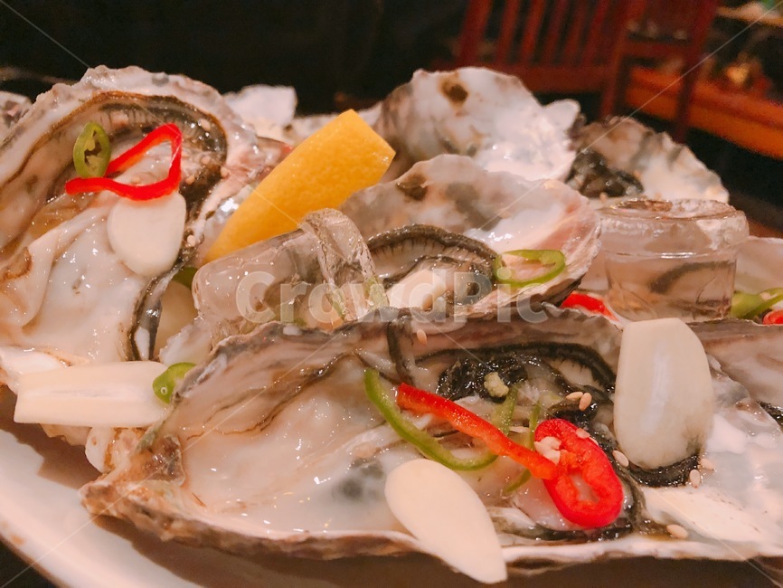 석화,신선한,해산물,조개,바다음식