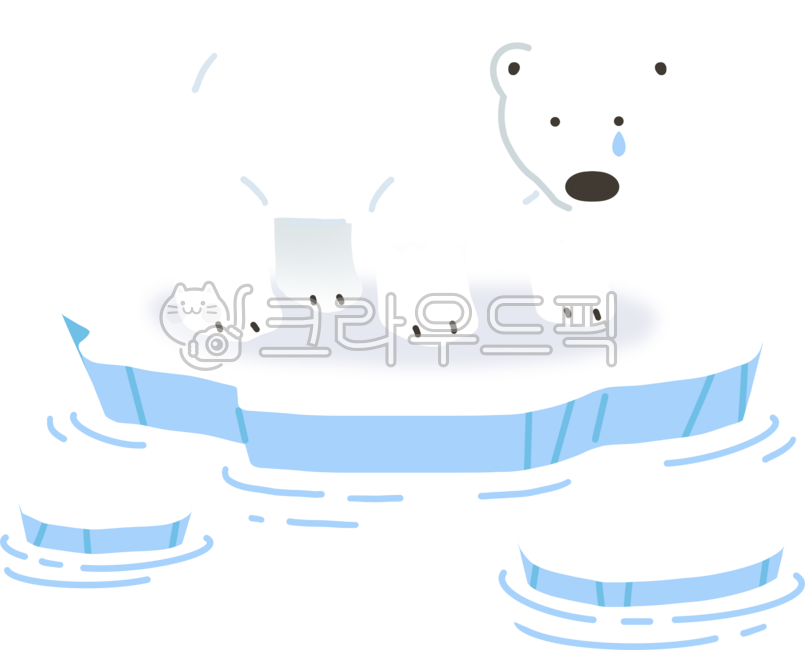 북극곰,빙하,북극,멸종위기,동물,곰,눈물,환경보호,온난화,자연,바다,지구온난화,얼음,일러스트,손그림