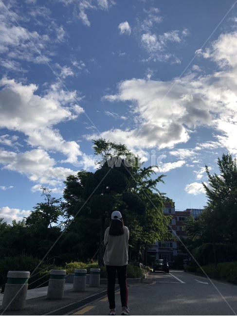 여자,사람,하늘,자연,날씨